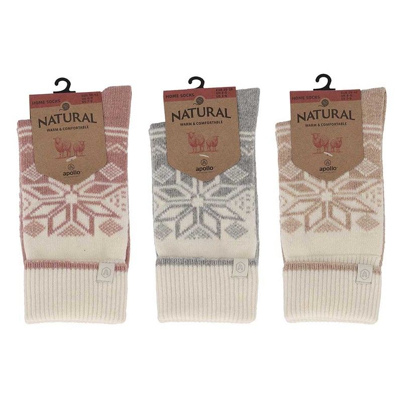 Apollo | Norwegian wool house socks with turn-up