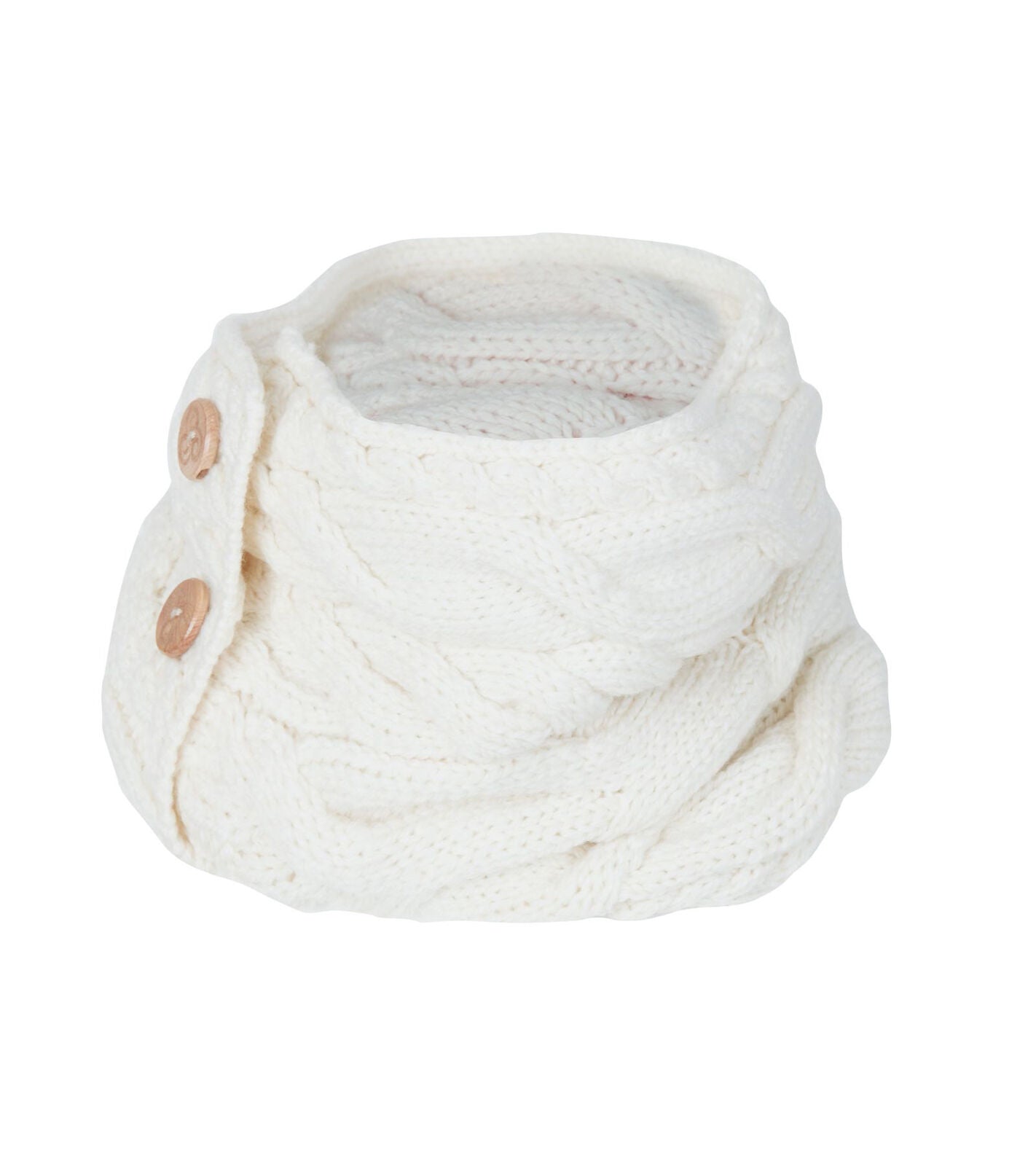 Aran Woollen Mills - B948 | infinity scarf merino wool with buttons