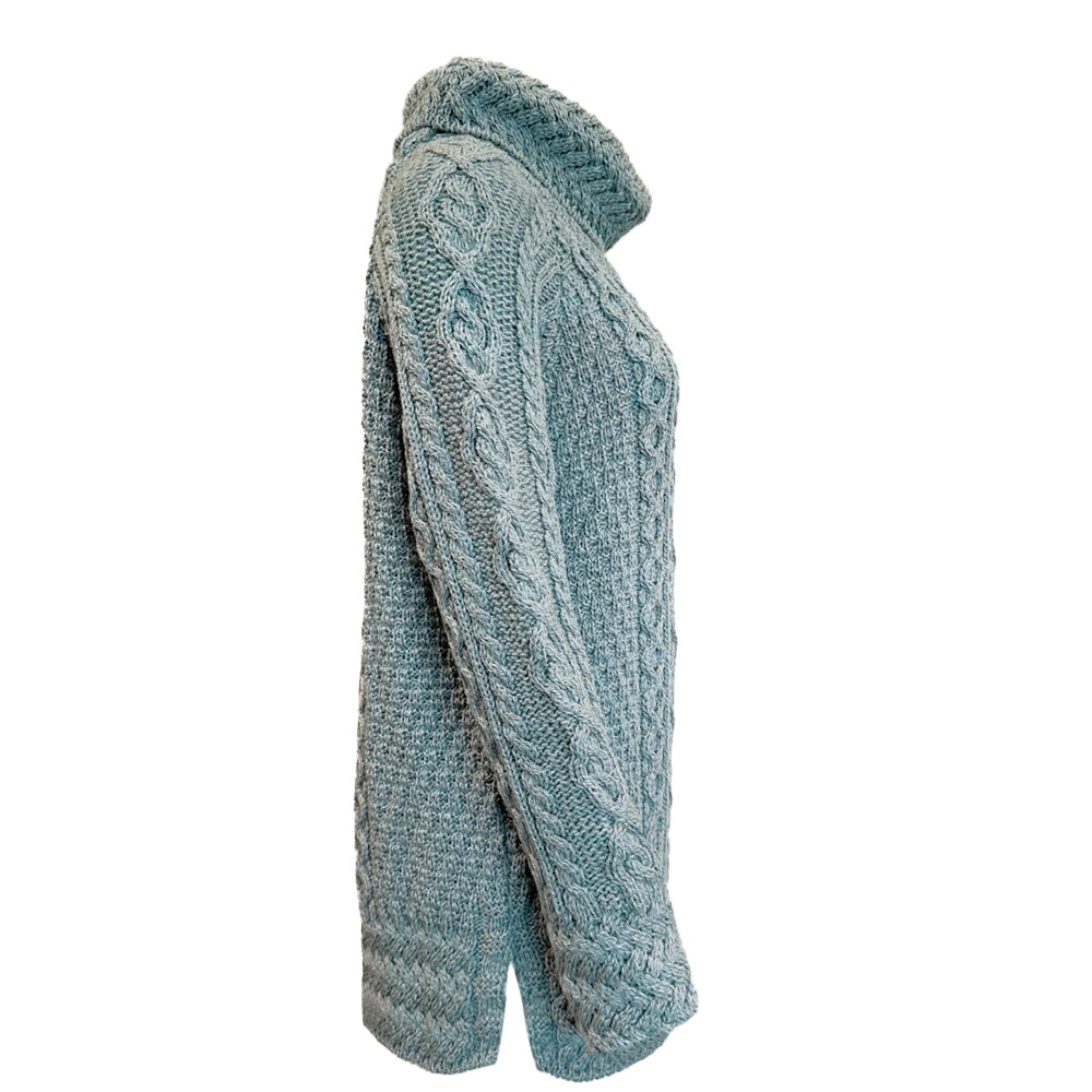 Aran Woollen Mills - A191 | wool ladies sweater with turtleneck