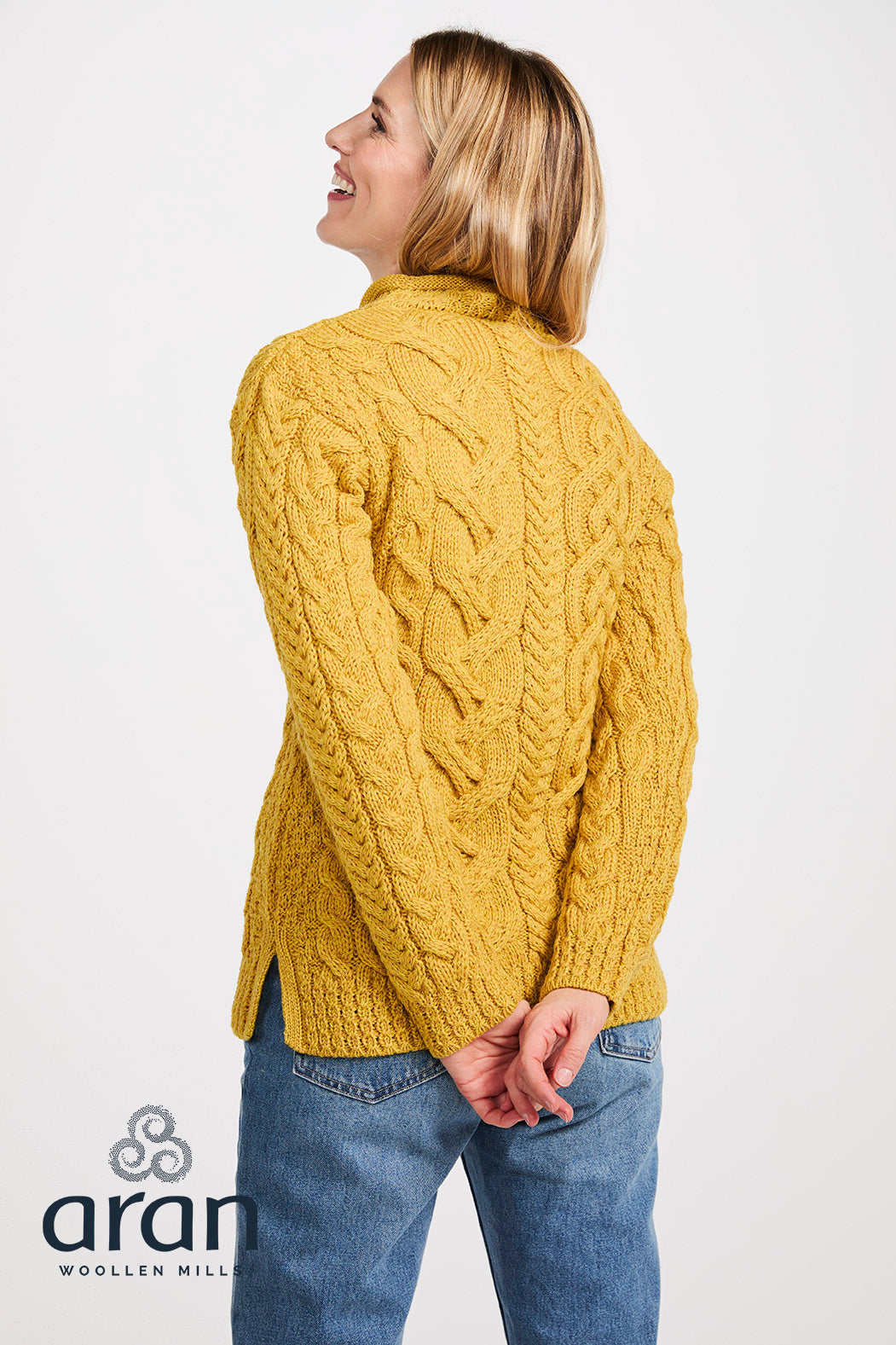 Aran Woollen Mills – B148 | Damenpullover aus Merinowolle