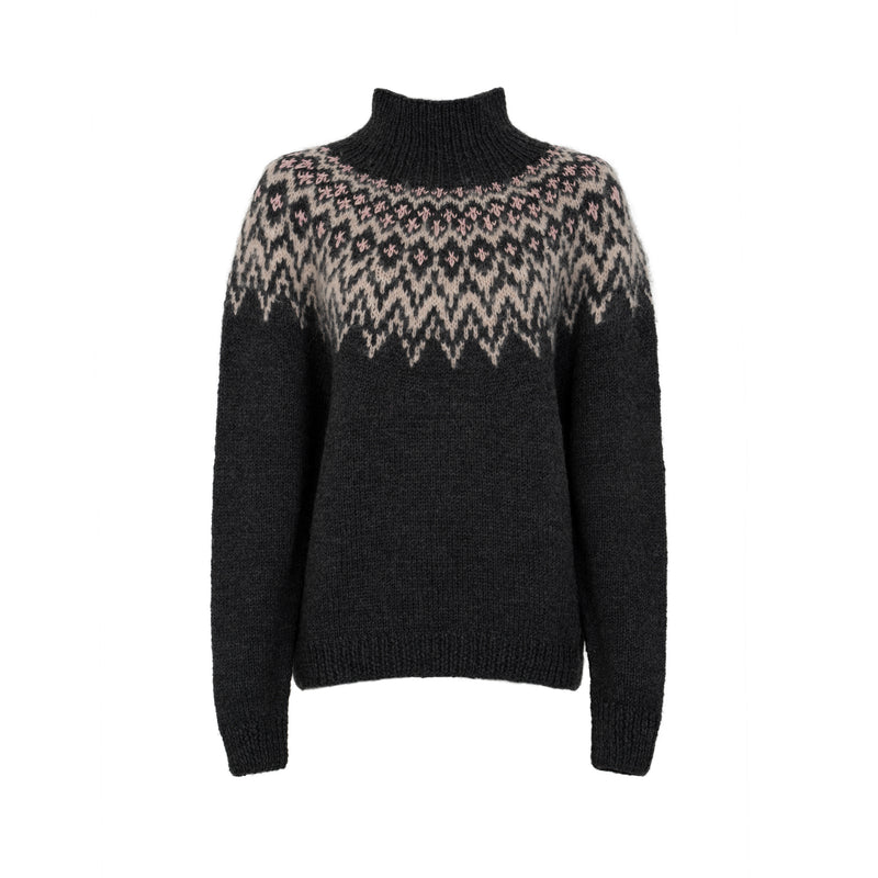 Fuza-Wolle – Che-Che sweater | Damenpullover aus Merinowolle mit Rollkragen