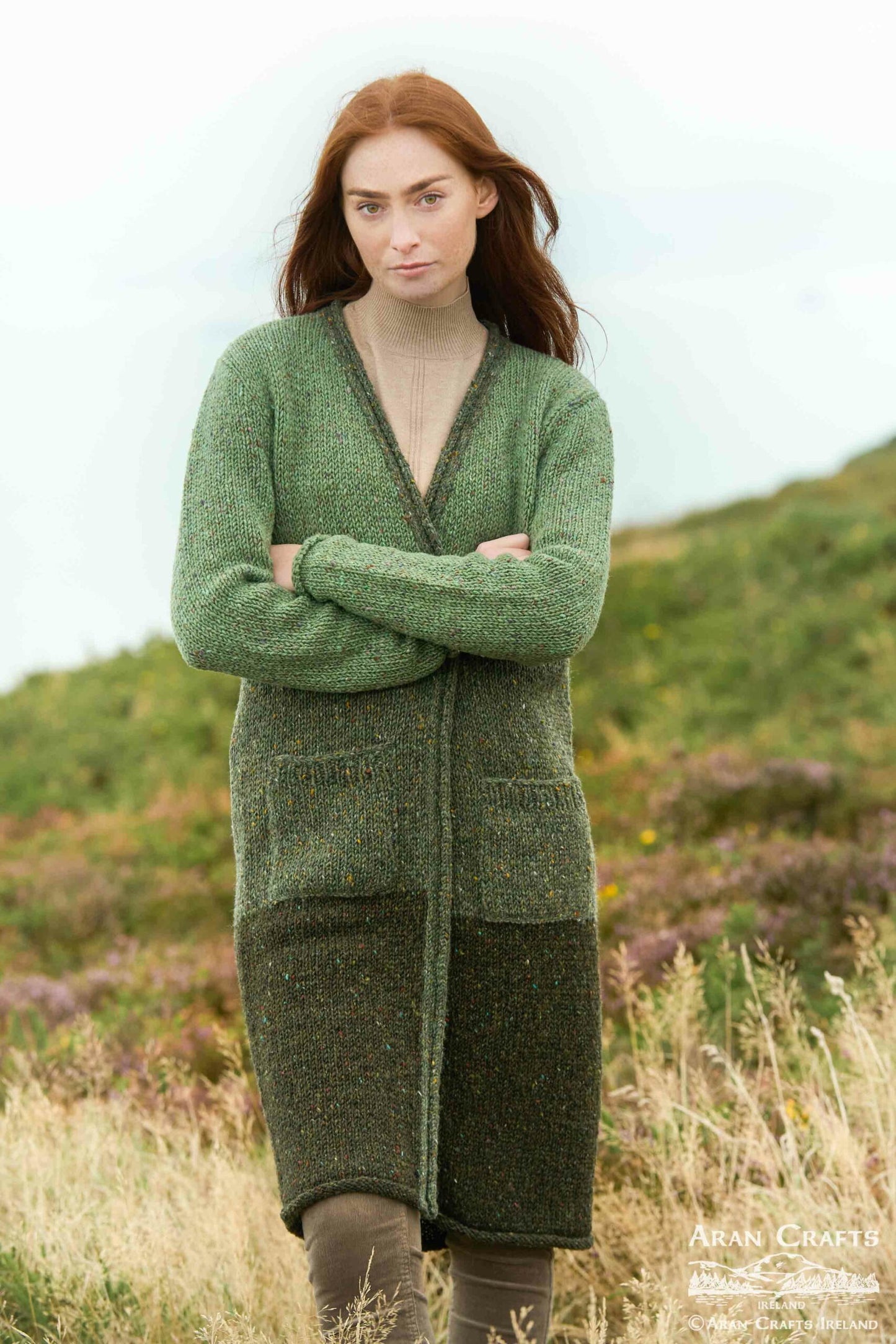 West End - K5563 | long women's wool cardigan