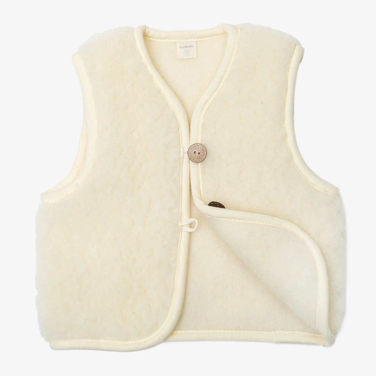 Flokati - Panda vest | children's bodywarmer made of merino wool