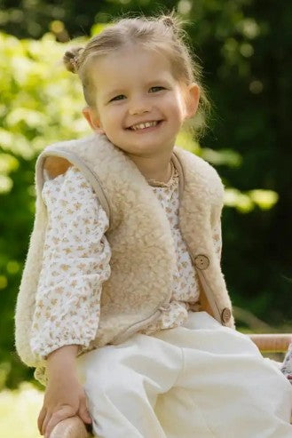 Flokati - Panda vest | children's bodywarmer made of merino wool