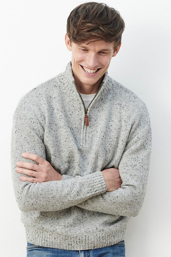 Aran Woollen Mills - R693 Troyer Zip | men's lambswool sweater