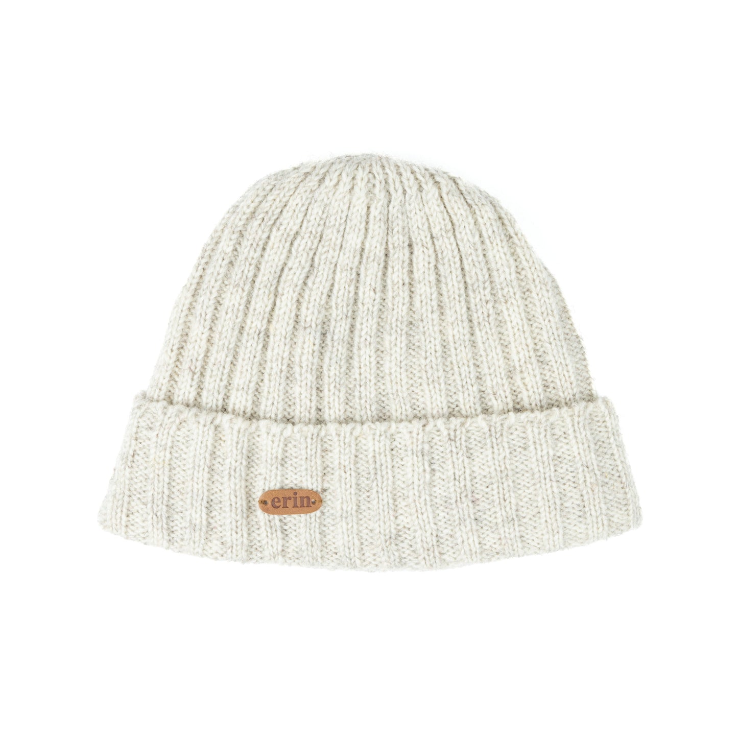 Erin Knitwear - Rib pullon Hat Turn up | wool hat with fleece lining