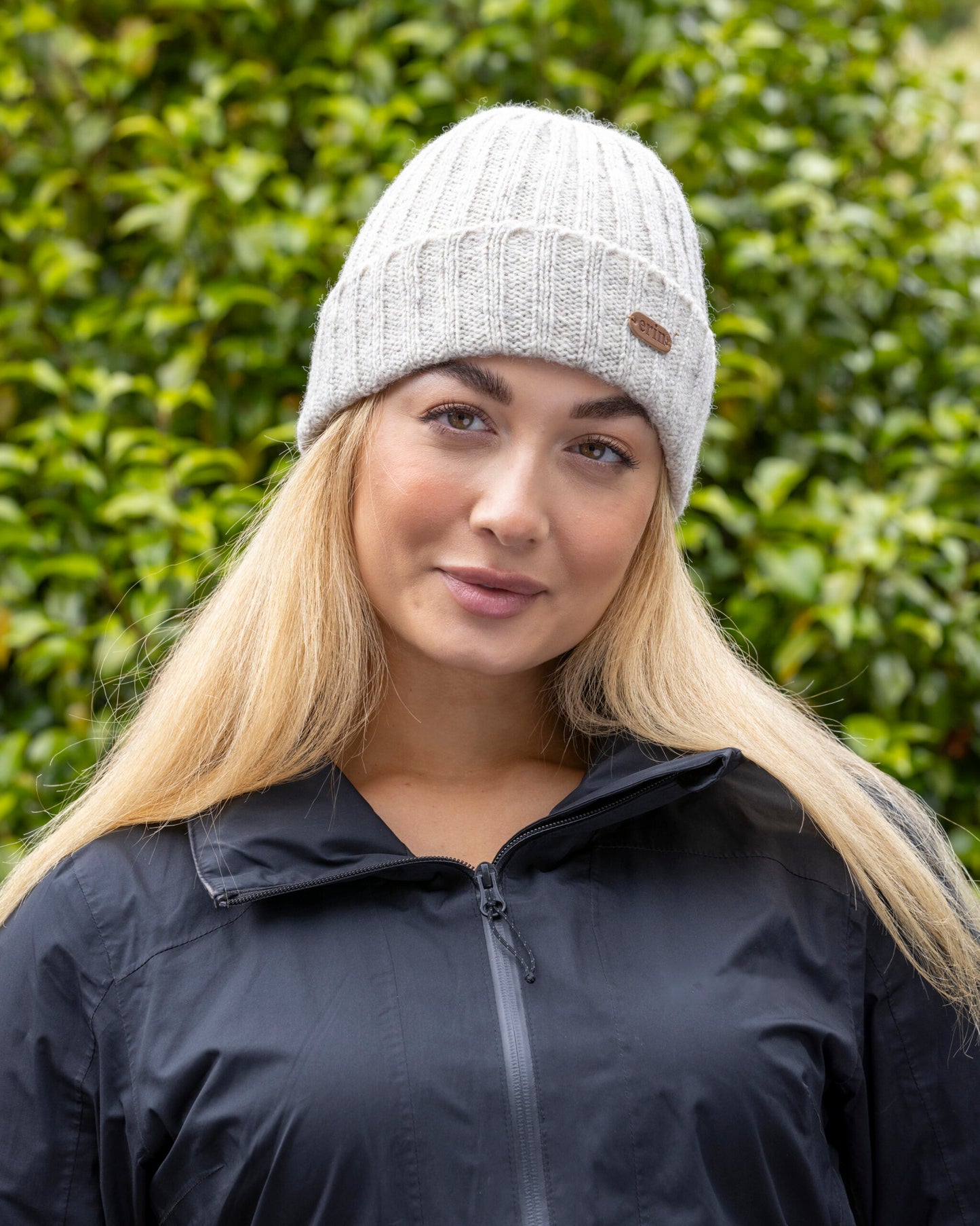 Erin Knitwear - Rib pullon Hat Turn up | wool hat with fleece lining