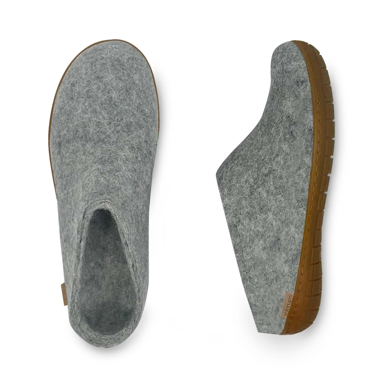 Glerups | Slipper mit Gummisohle – grau