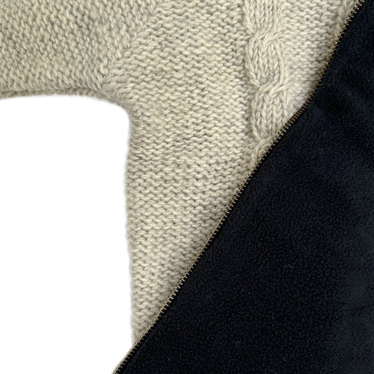 Planet Wool – Cable Knit | Wollcardigan mit Fleecefutter