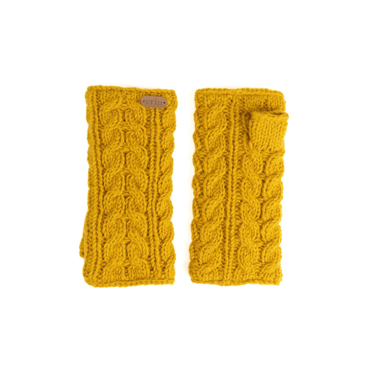 Erin Knitwear - Aran Cable Handwärmer PK927 | Pulswärmer aus Wolle