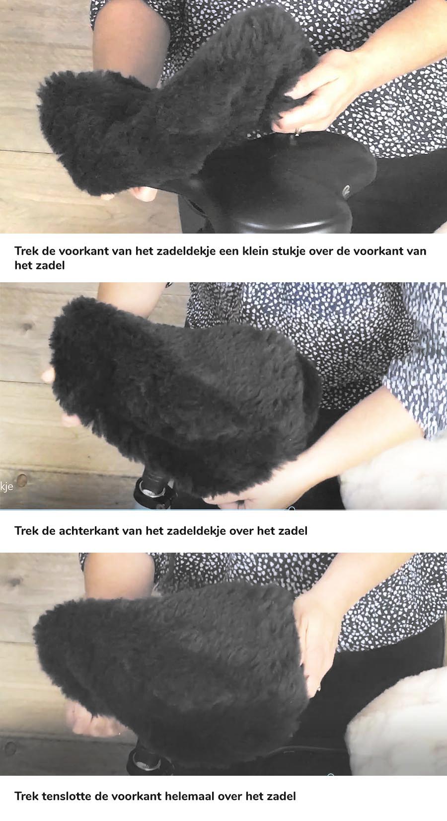 Texelana | schapenvacht zadeldekje voor fiets