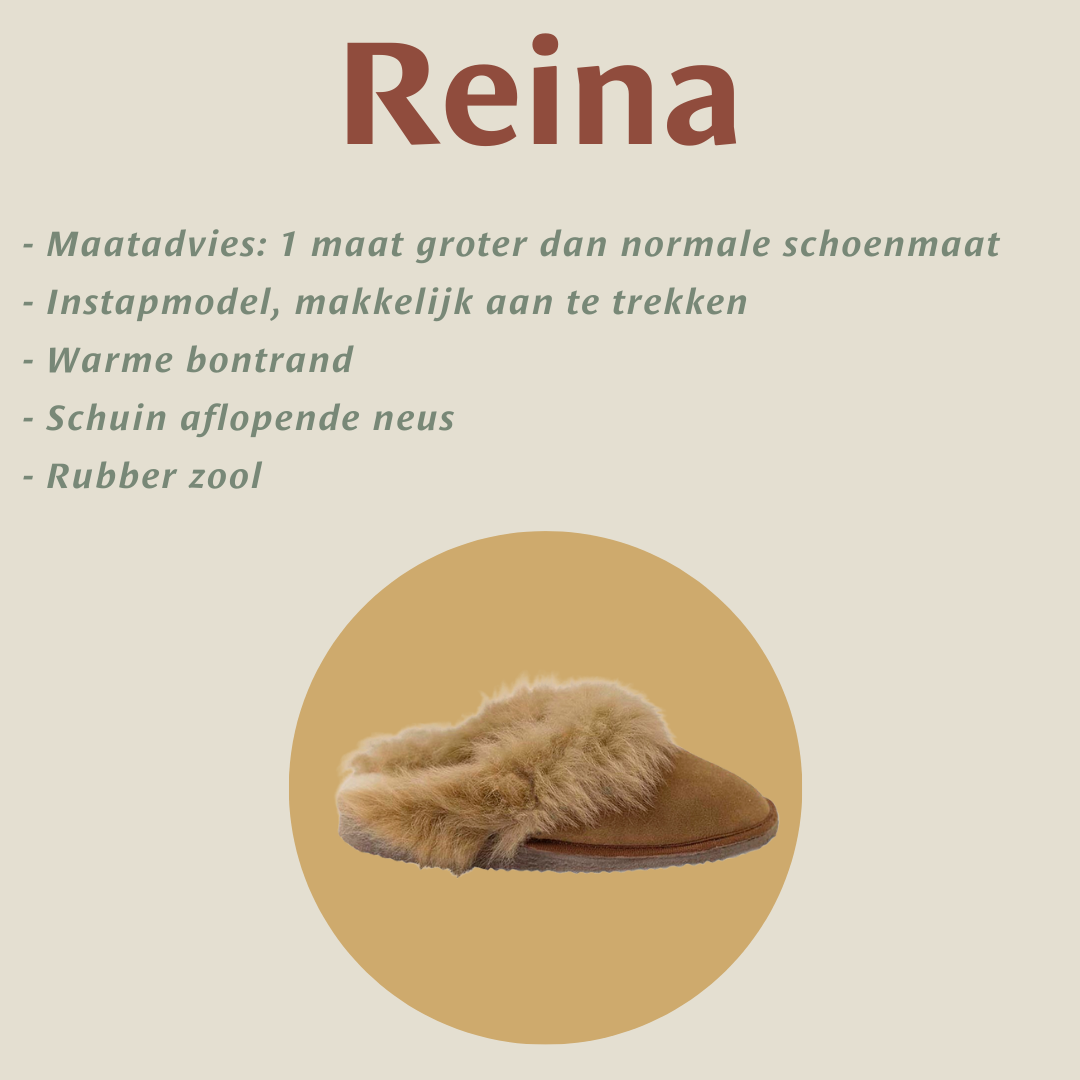 Texelana - Reina | slip-on slipper with fur trim