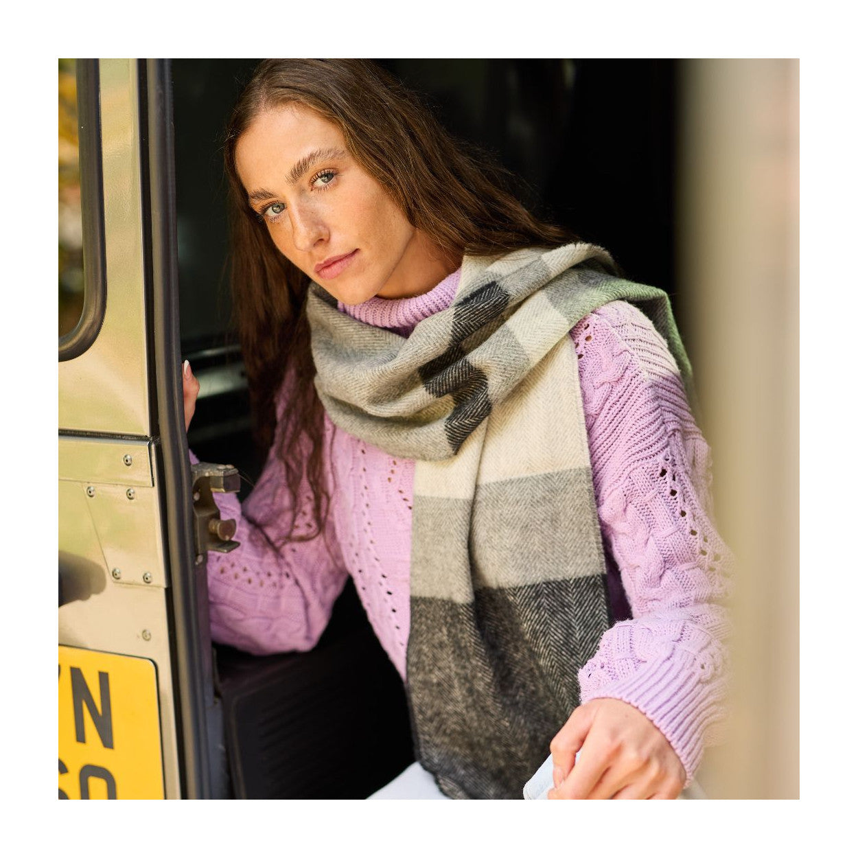 Tweedmill - Scarf Stripe | wollen sjaal met franjes