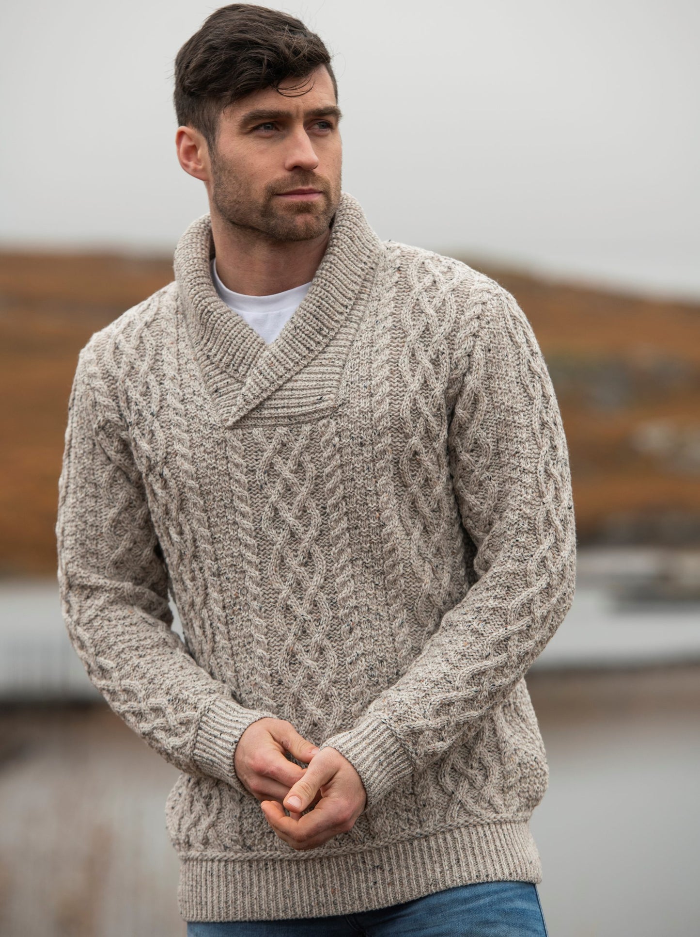 West End - SH5065 | woolen men's sweater with shawl collar