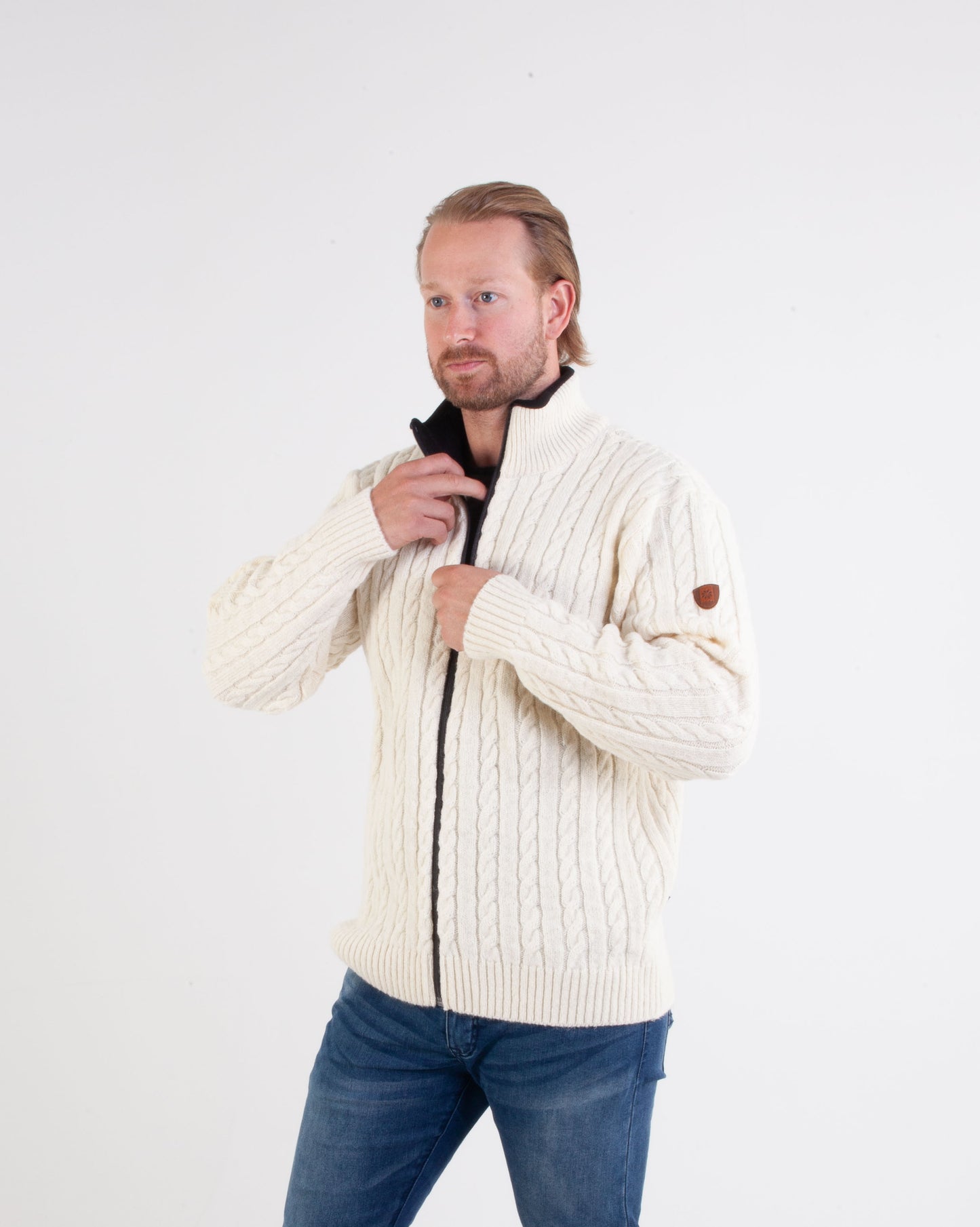 Bratens - Cable jacket | Herren-Cardigan aus norwegischer Wolle