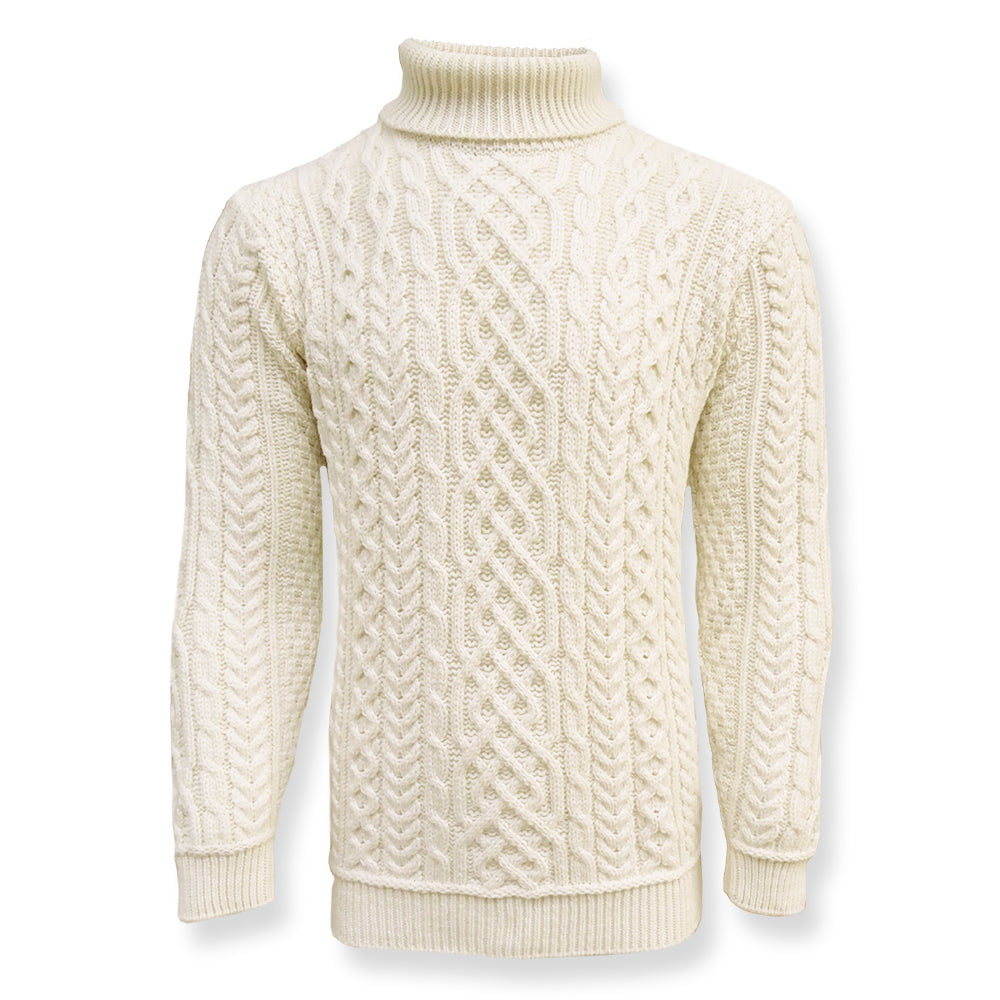 Aran Woollen Mills - B406 | sweater merino wool with turtleneck