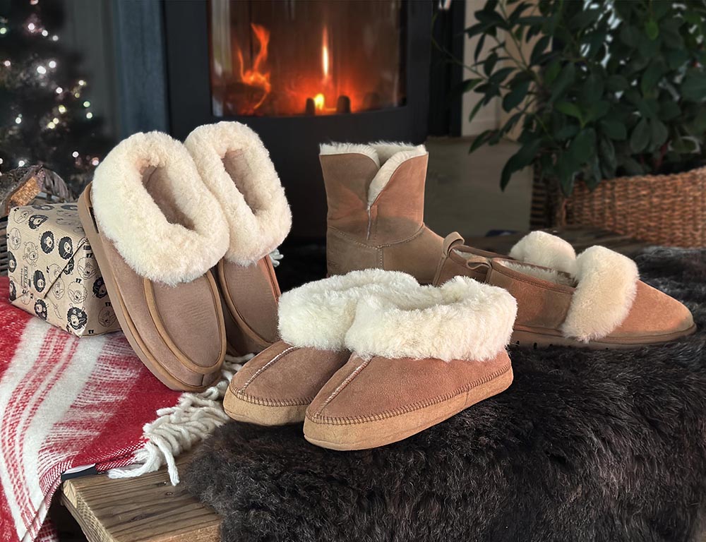 Wollen pantoffels en sloffen