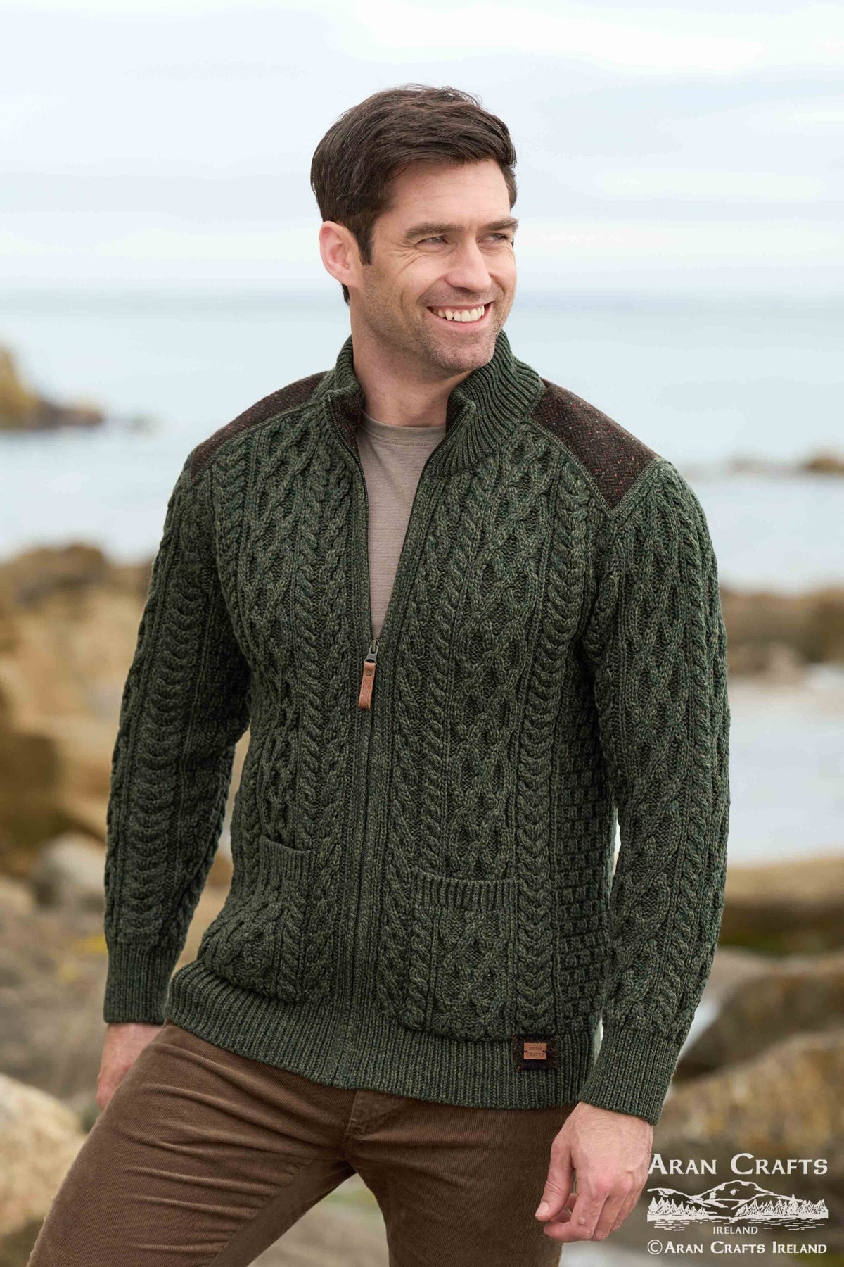 West End - T46 Fionn Zip cardigan | wollen herenvest met rits