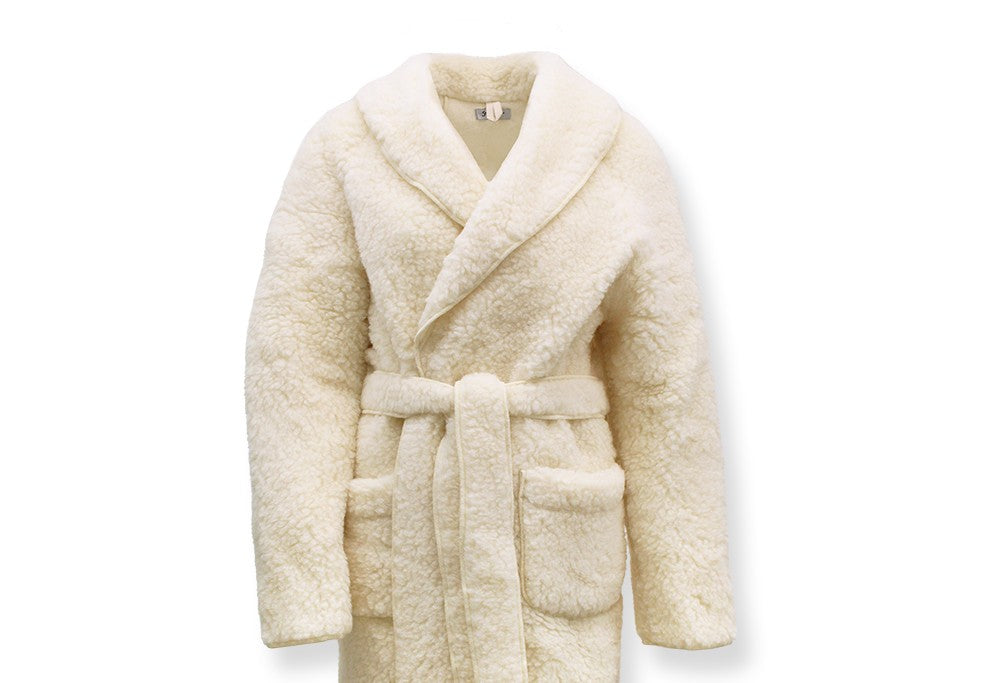 Yoko Wool | badjas van schapenwol en tricot