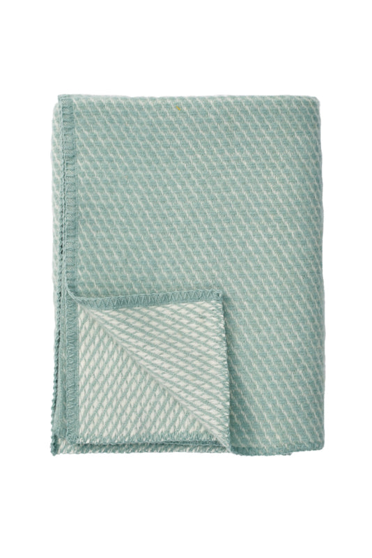 Klippan - Velvet | ledikantdeken van lamswol Duck egg blue
