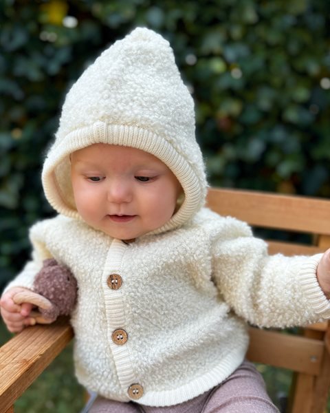 Smallstuff - Cardigan hoodie | woolen baby cardigan