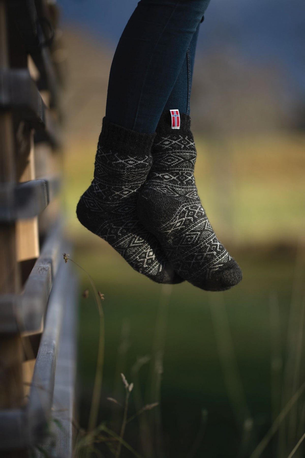 Woolwear - HOS 807 Norway Flag | wollen sokken