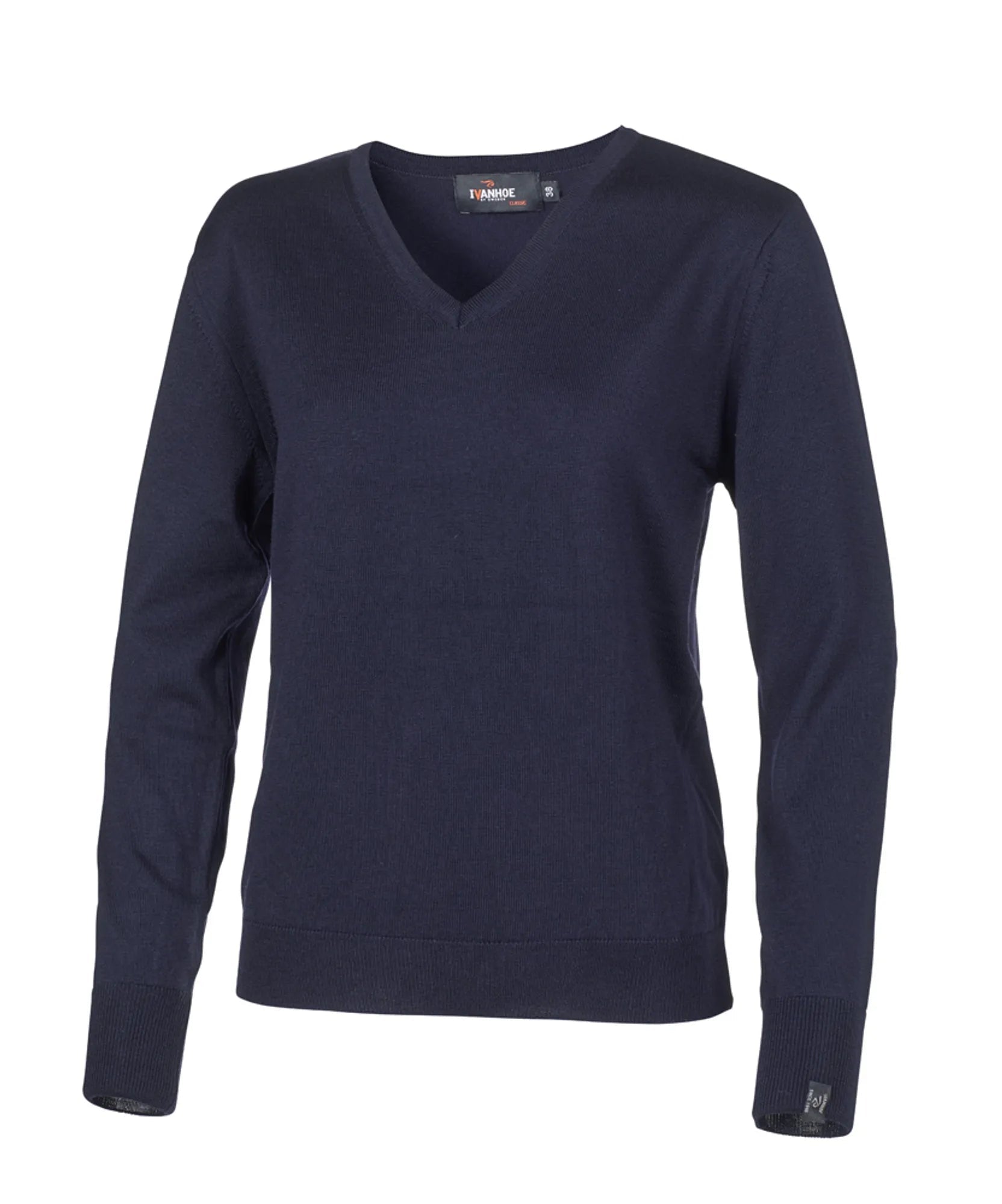 Ivanhoe Knitted in Sweden - V-neck | damestrui van merinowol Navy