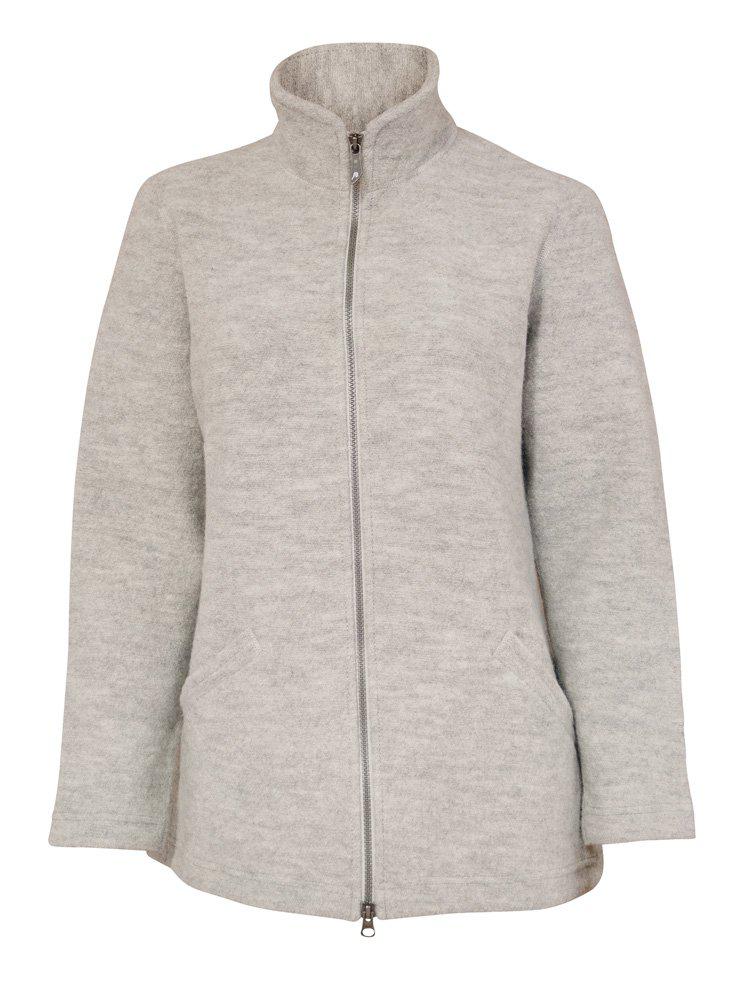 Ivanhoe Knitted in Sweden - Brodal Long | wollen damesvest Light silver grey