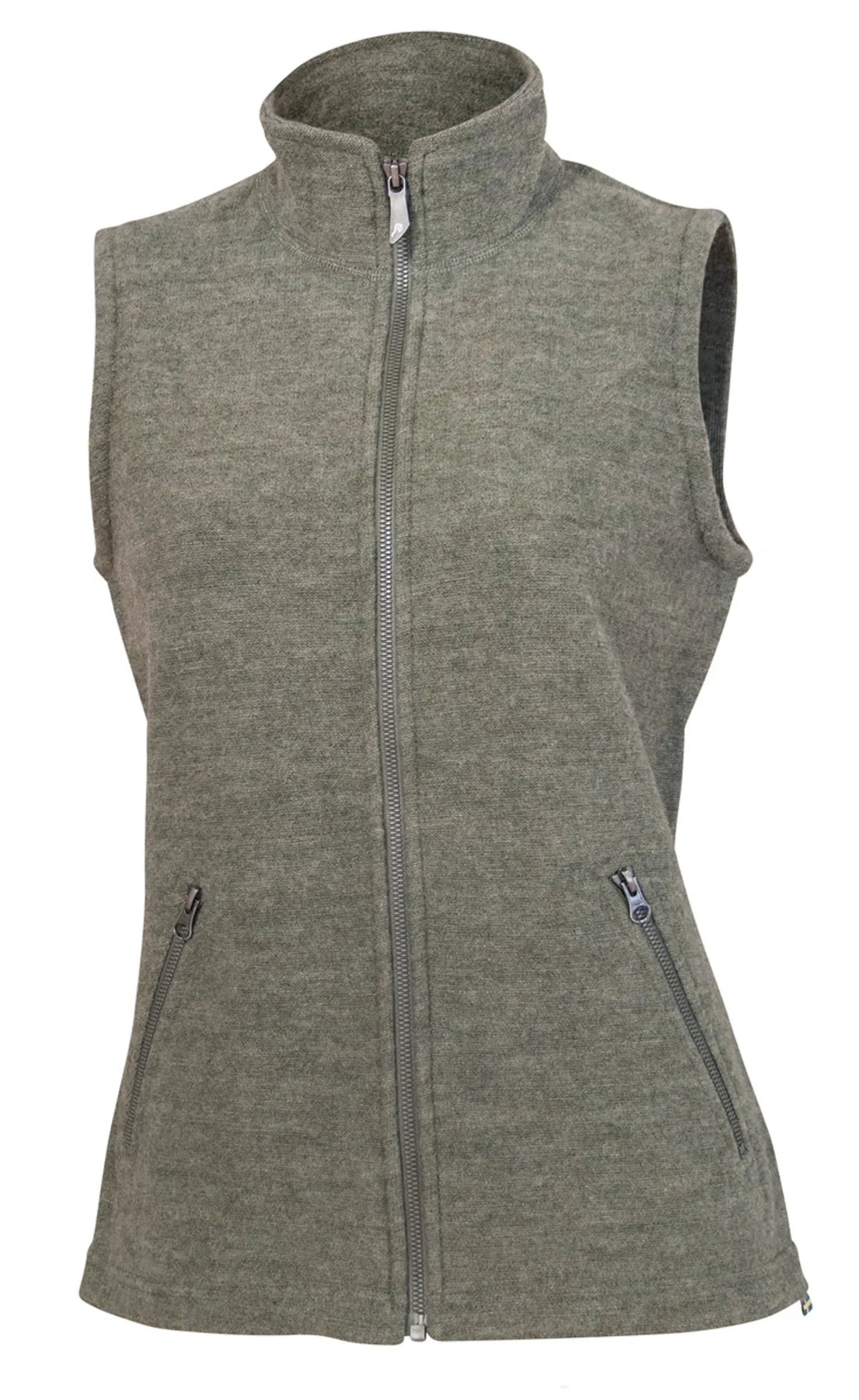 Ivanhoe Knitted in Sweden - Flora Vest | wollen dames bodywarmer Lichen green
