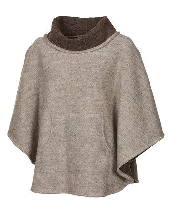 Ivanhoe Knitted in Sweden - NLS Humla | poncho van ongeverfde wol