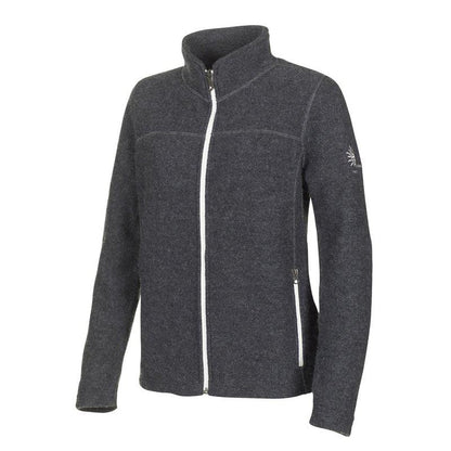 Ivanhoe Knitted in Sweden - Beata FZ | wollen damesjack Graphite marl