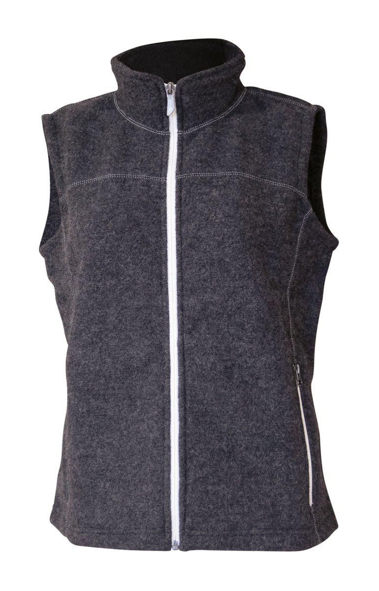 Ivanhoe Knitted in Sweden - Beata Vest | wollen dames bodywarmer Graphit marl