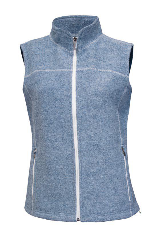 Ivanhoe Knitted in Sweden - Beata Vest | wollen dames bodywarmer Faded denim