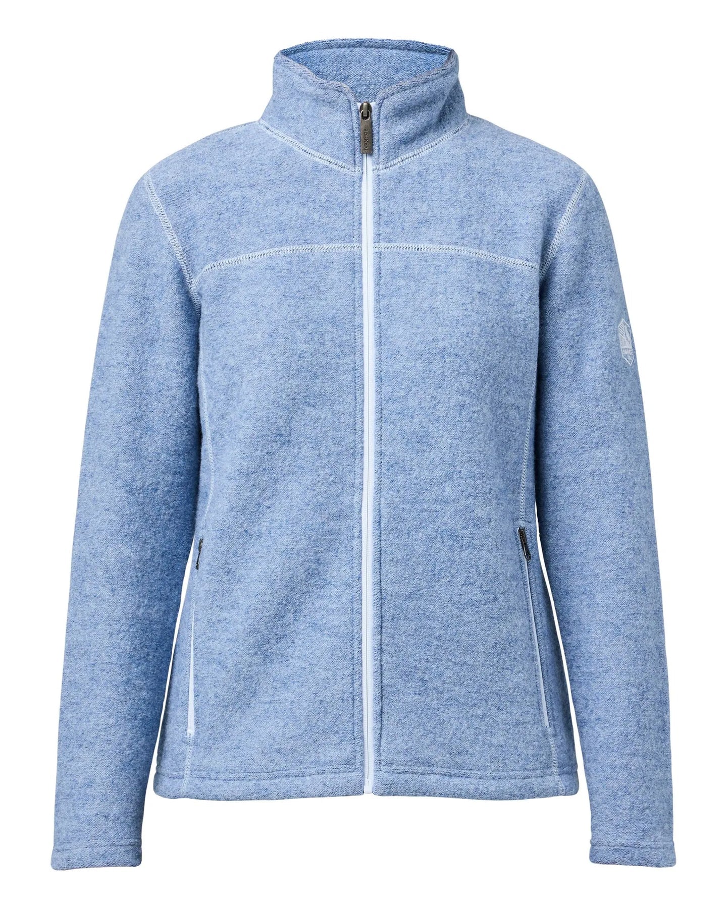 Ivanhoe Knitted in Sweden - Beata FZ | wollen damesjack Faded denim