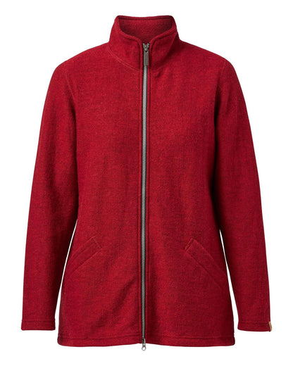 Ivanhoe Knitted in Sweden - Brodal Long | wollen damesvest Chilli red