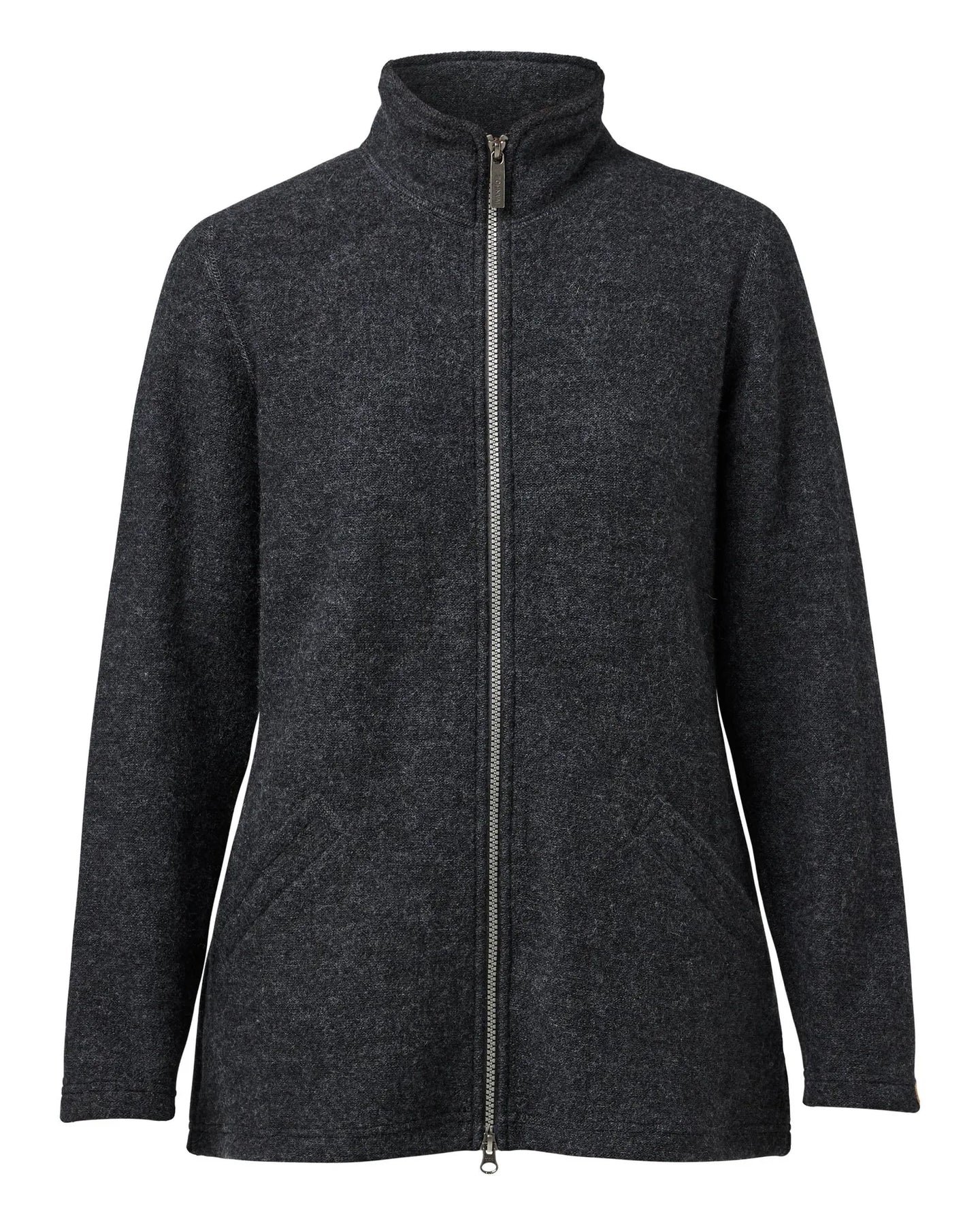 Ivanhoe Knitted in Sweden - Brodal Long | wollen damesvest Graphite Marl