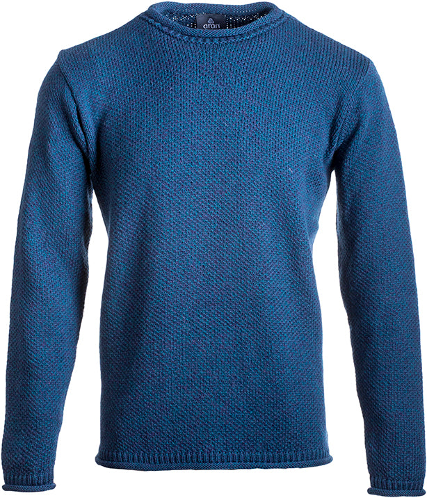 Aran Woollen Mills - B782 | wollen herentrui Blue