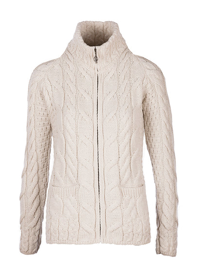 Aran Woollen Mills - B841 | Damen-Cardigan aus Wolle