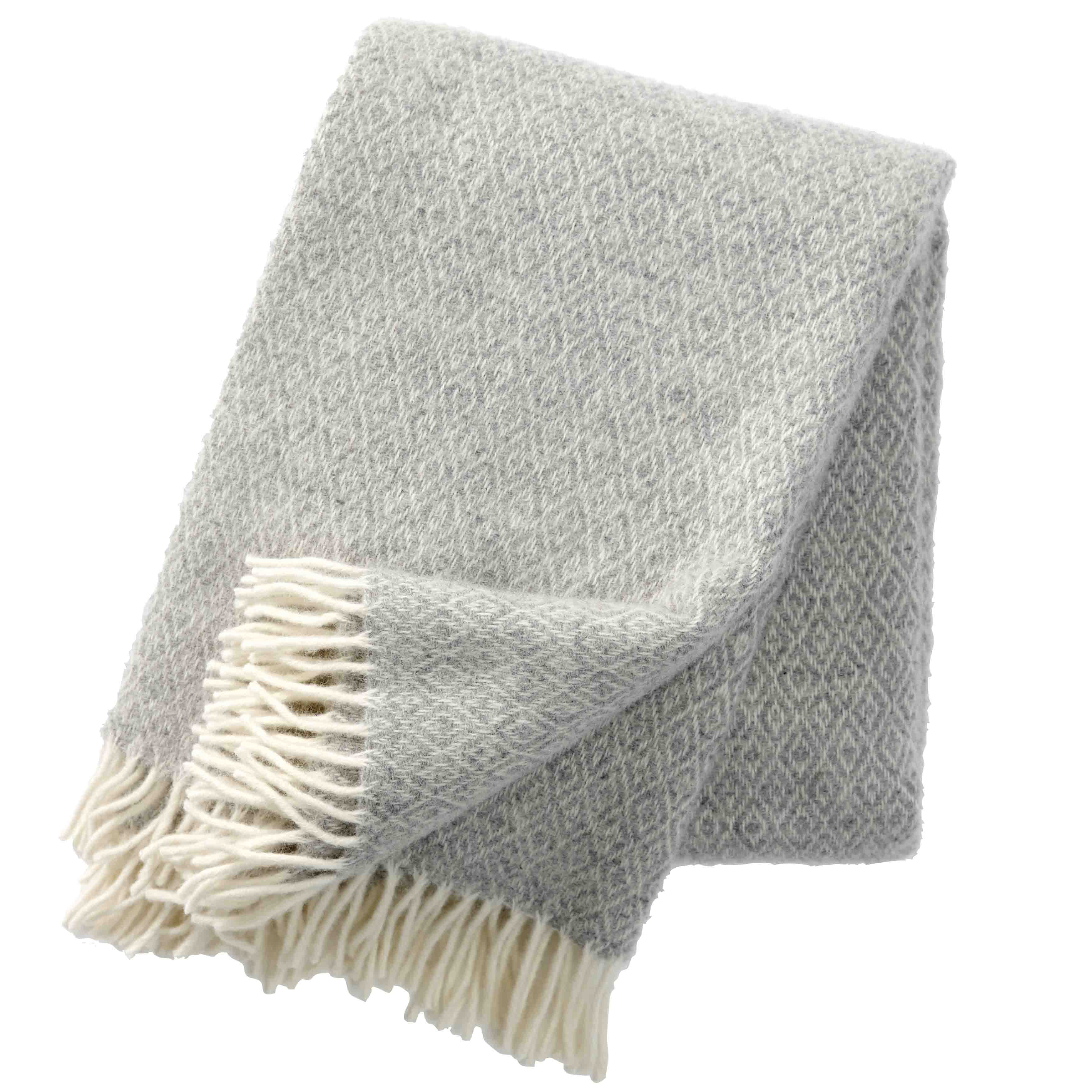 Klippan - Stella | plaid van lamswol Light grey
