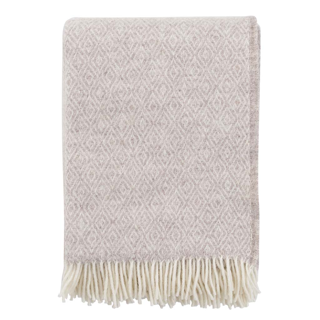 Klippan - Stella | plaid van lamswol Beige 130x200 cm.
