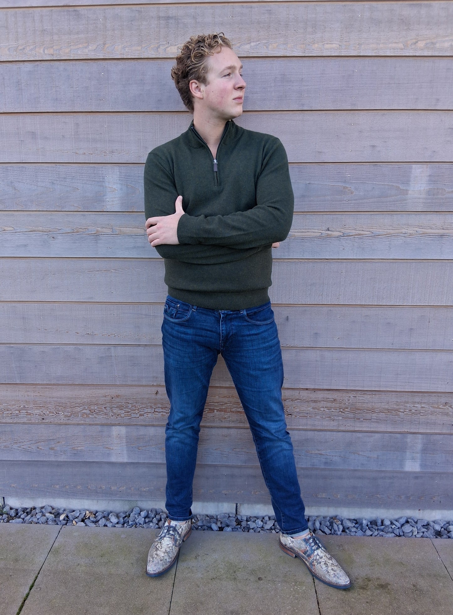 Emerald Style - Halfzip | Herrenpullover aus Lammwolle