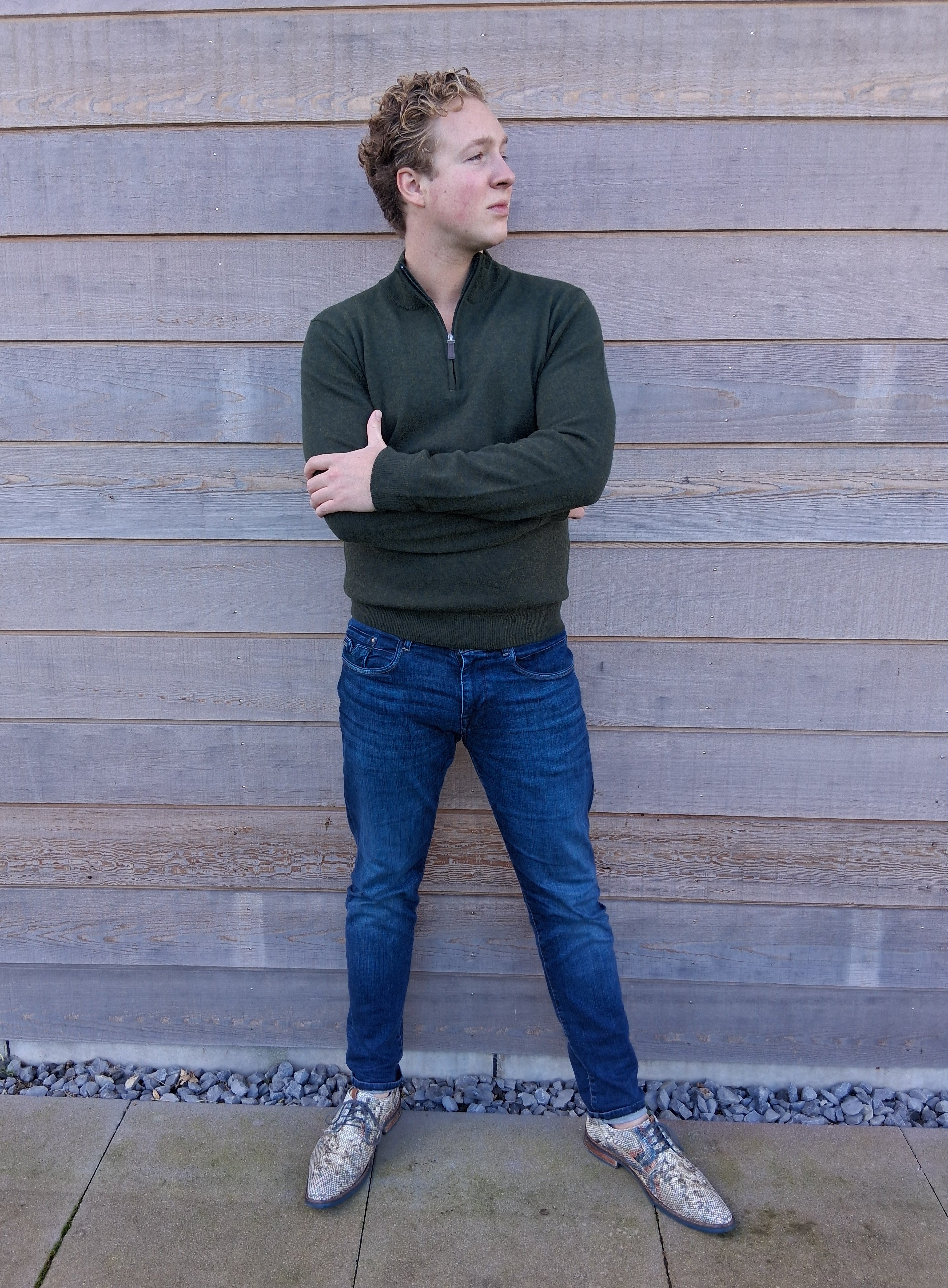 Emerald Style - Halfzip | lamswollen herentrui