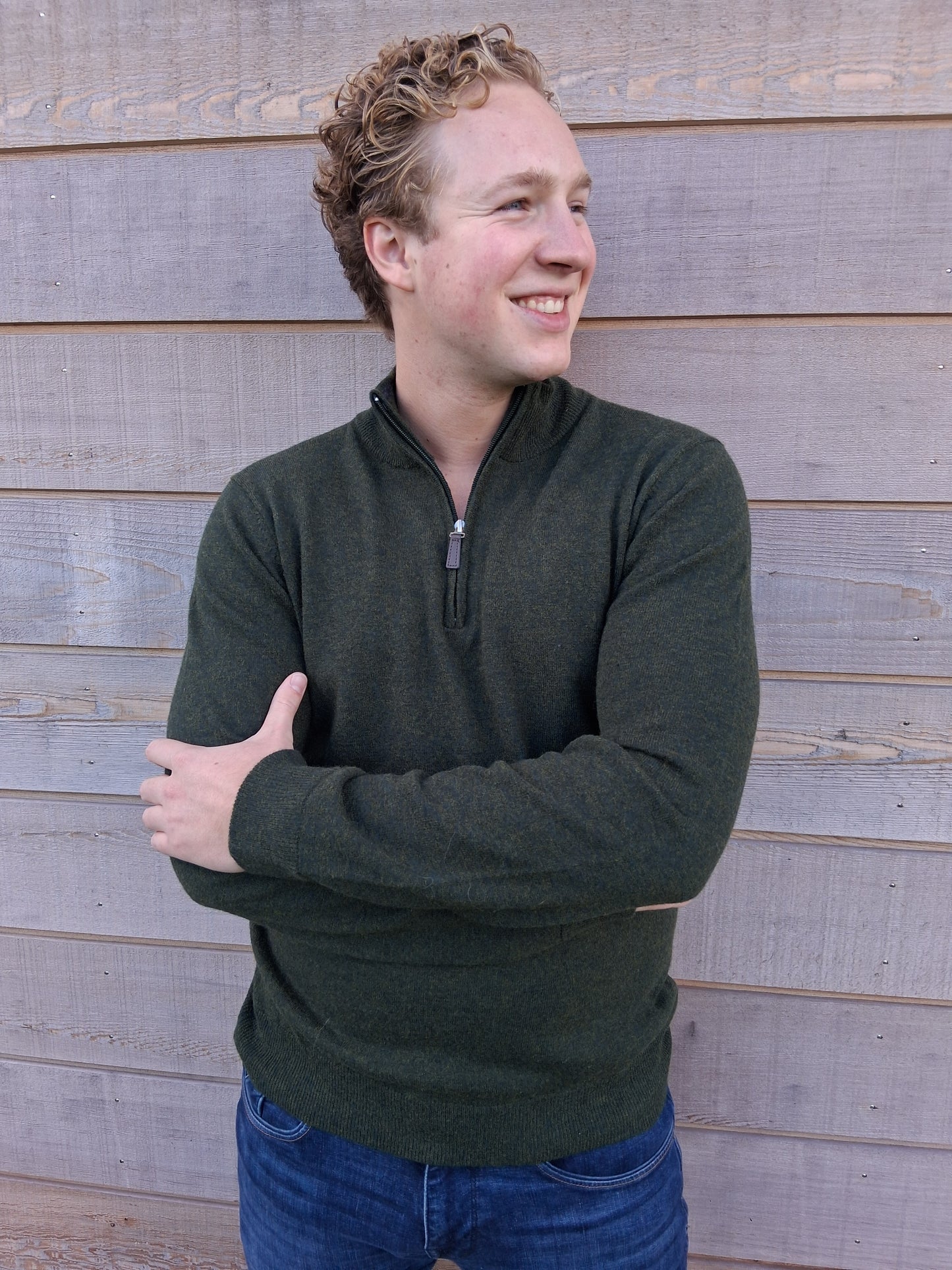 Emerald Style - Halfzip | Herrenpullover aus Lammwolle