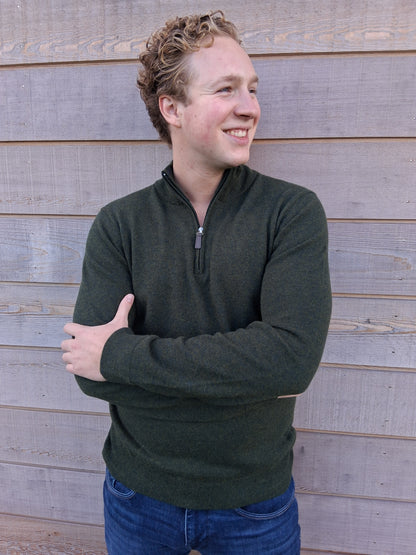 Emerald Style - Halfzip | Herrenpullover aus Lammwolle