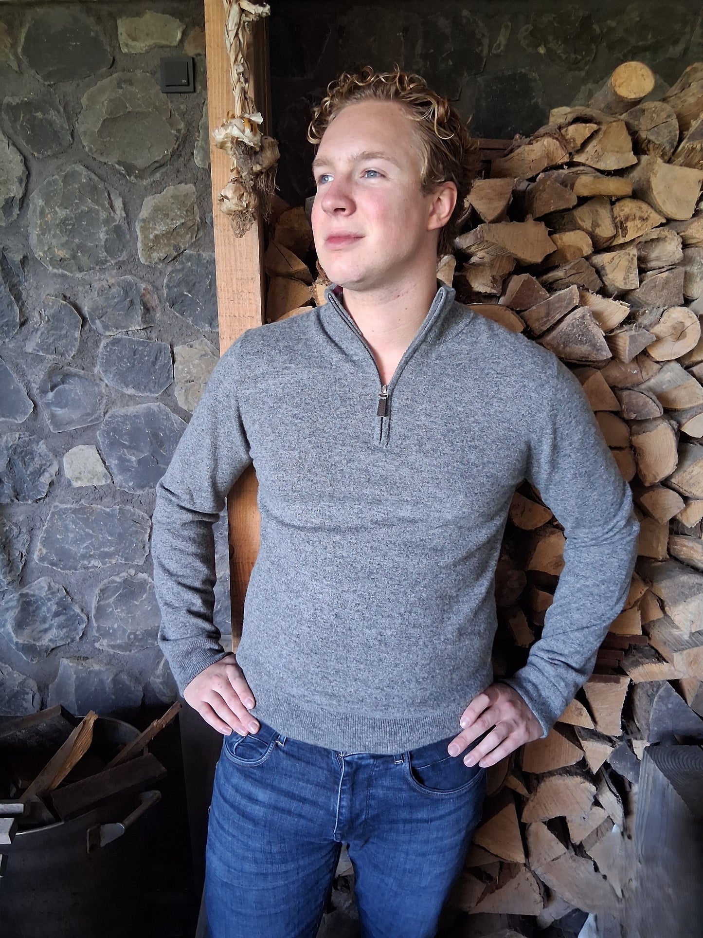 Emerald Style - Halfzip | Herrenpullover aus Lammwolle