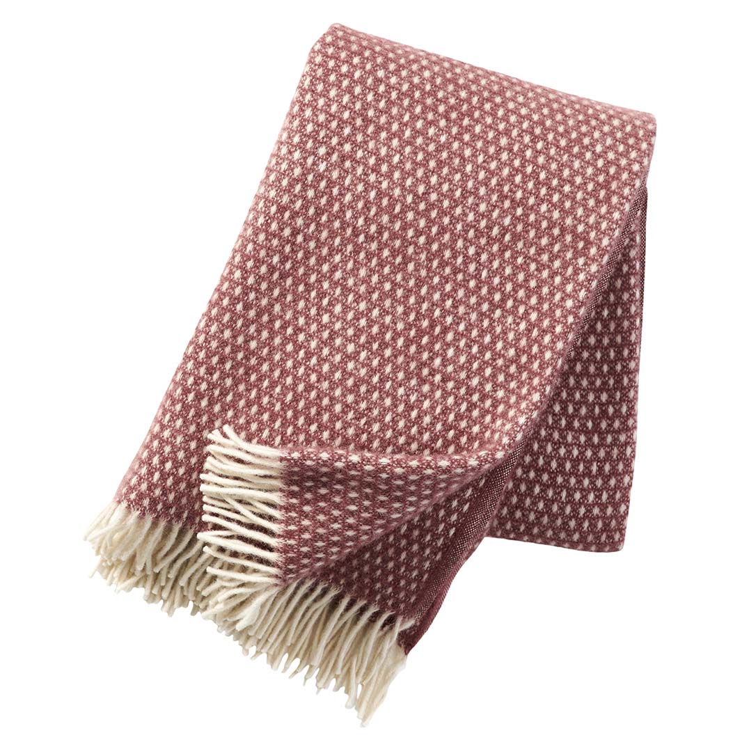 Klippan - Knut | plaid van lamswol Rose Brown 130x200 cm.
