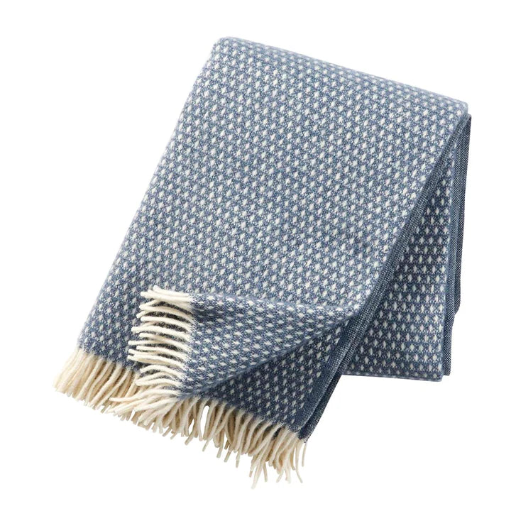 Klippan - Knut | plaid van lamswol Smokey blue 130x200 cm.