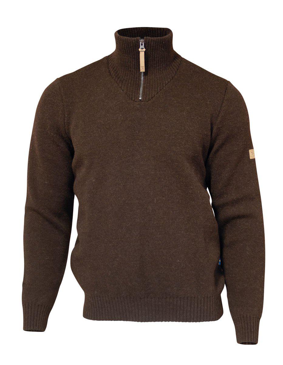 Ivanhoe Knitted in Sweden - NLS Elm HZ | wollen herentrui Coffee bean