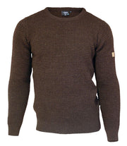 Ivanhoe Knitted in Sweden - NLS Petal male | wollen herentrui Coffee bean