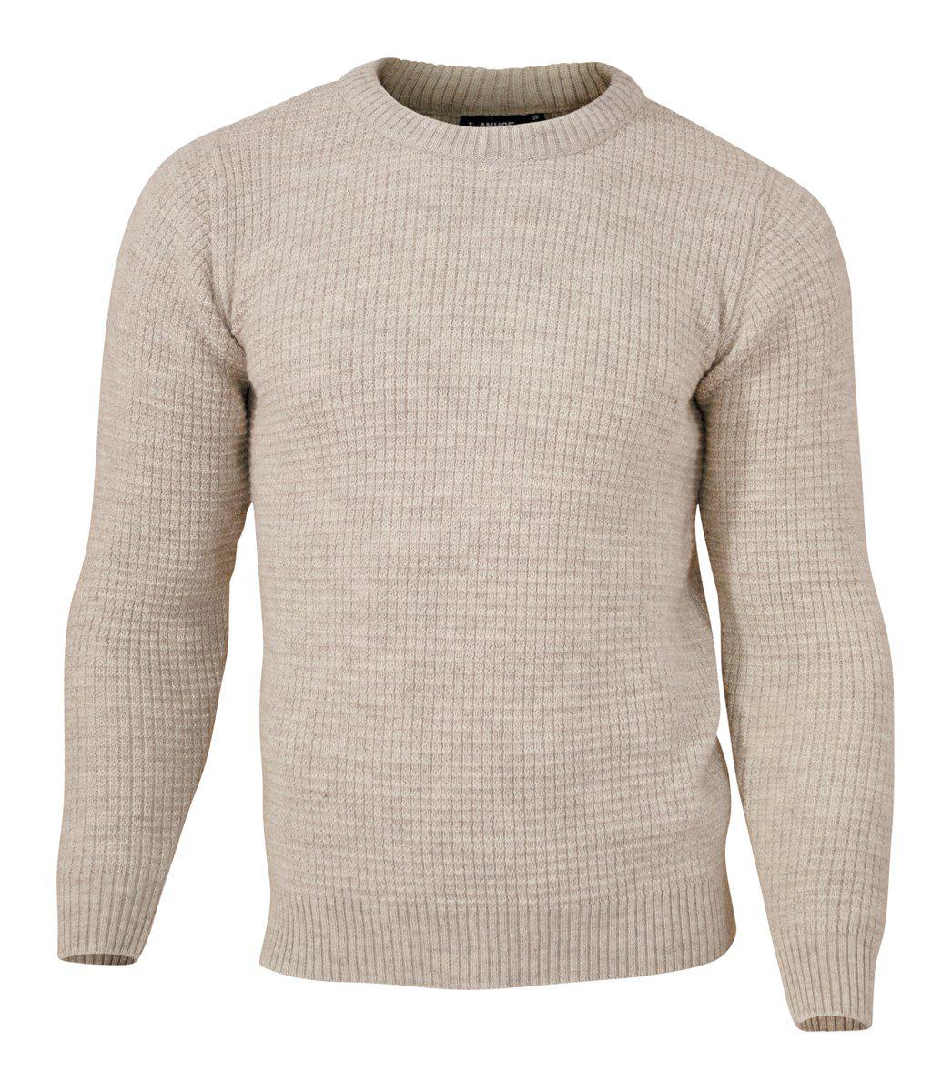 Ivanhoe Knitted in Sweden - NLS Petal male | wollen herentrui Birch